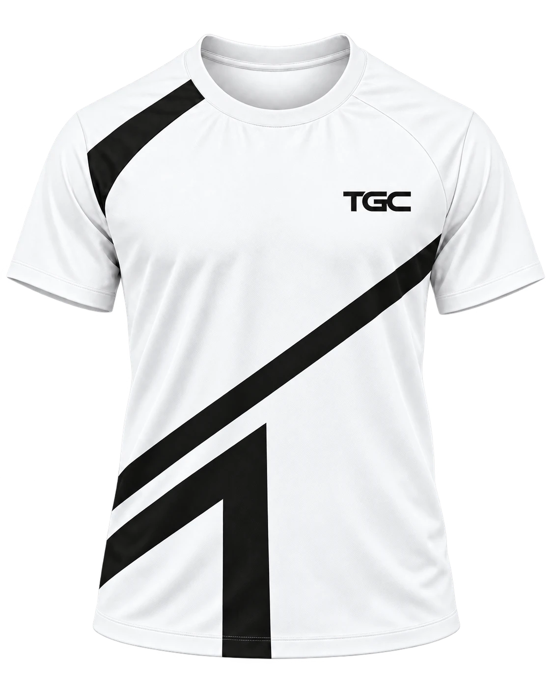 Signature Court Tee in White / Black, front